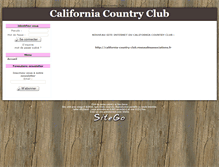 Tablet Screenshot of californiacountryclub.sitego.fr
